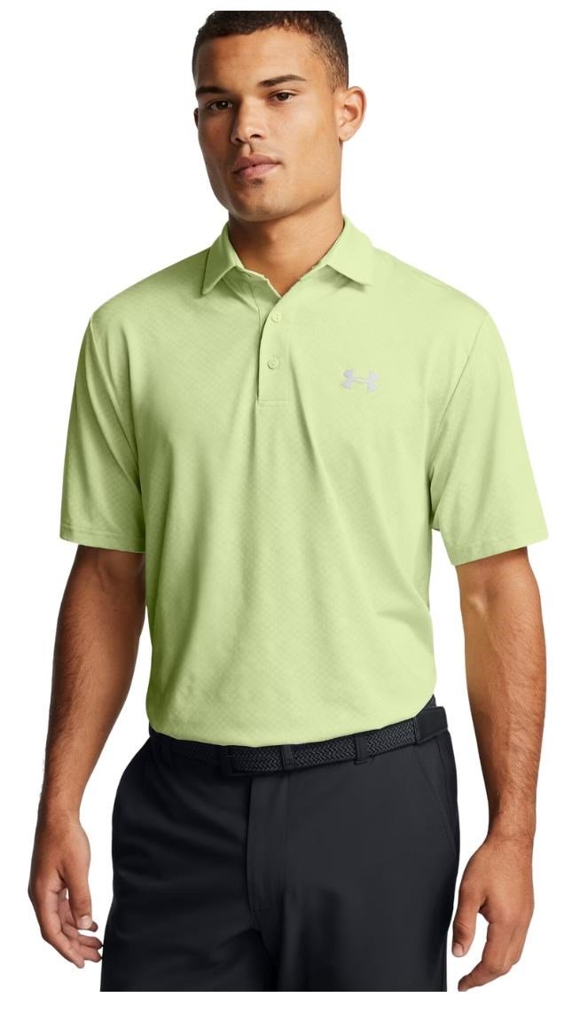 Under Armour Playoff 3.0 Check Jaquard herr polo, retro green/white/forest green