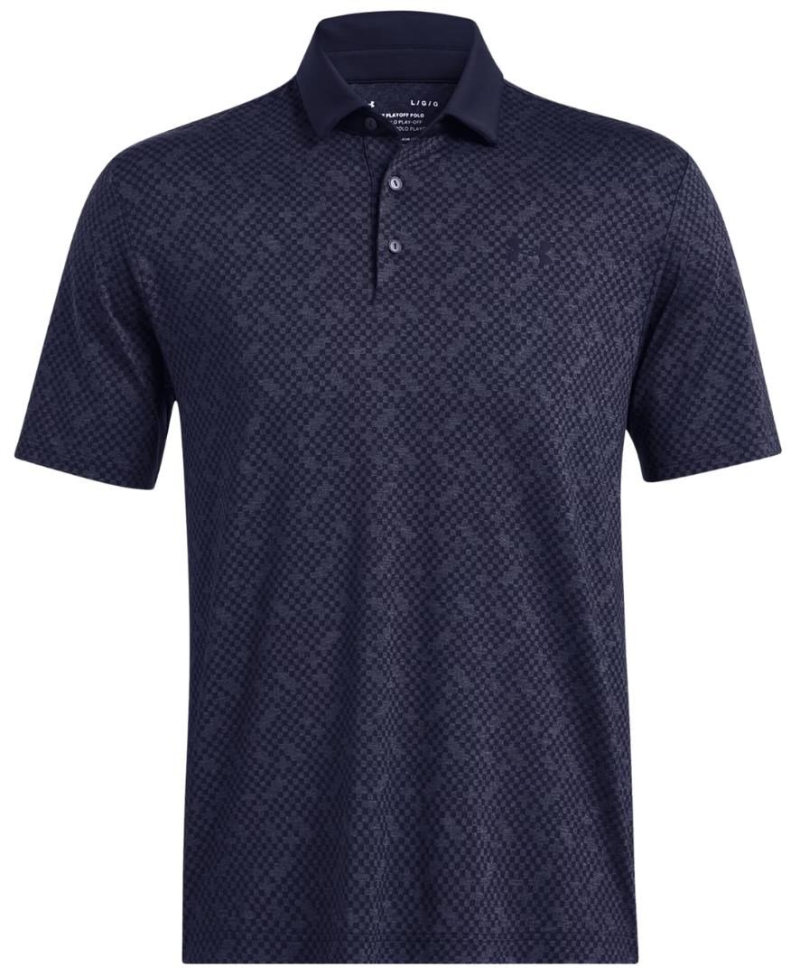 Under Armour Playoff 3.0 Check Jacquard herr polo, midnight navy