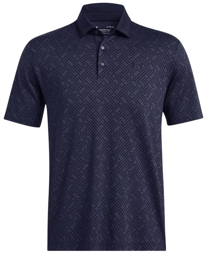 Under Armour Playoff 3.0 Check Jacquard herr polo, midnight navy