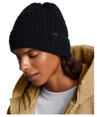 Under Armour Halftime Cable Knit dammössa, svart