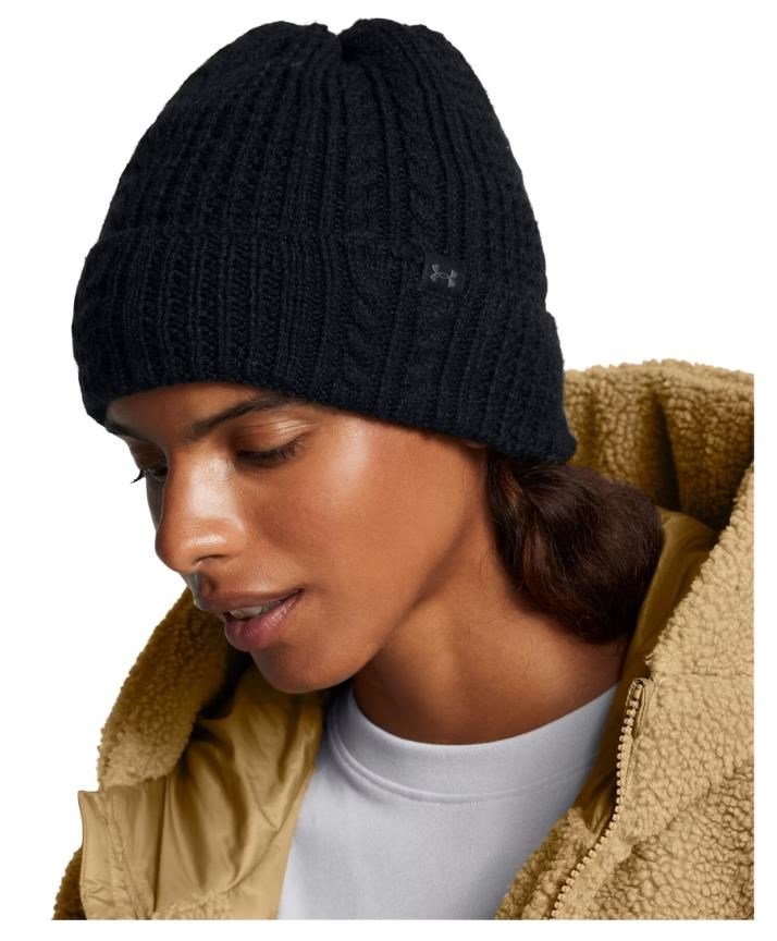 Under Armour Halftime Cable Knit dammössa, svart