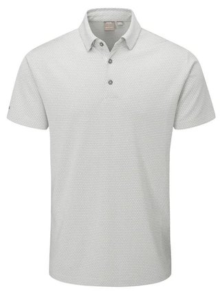PING Halcyon Honeycomb herr polo, silver multi