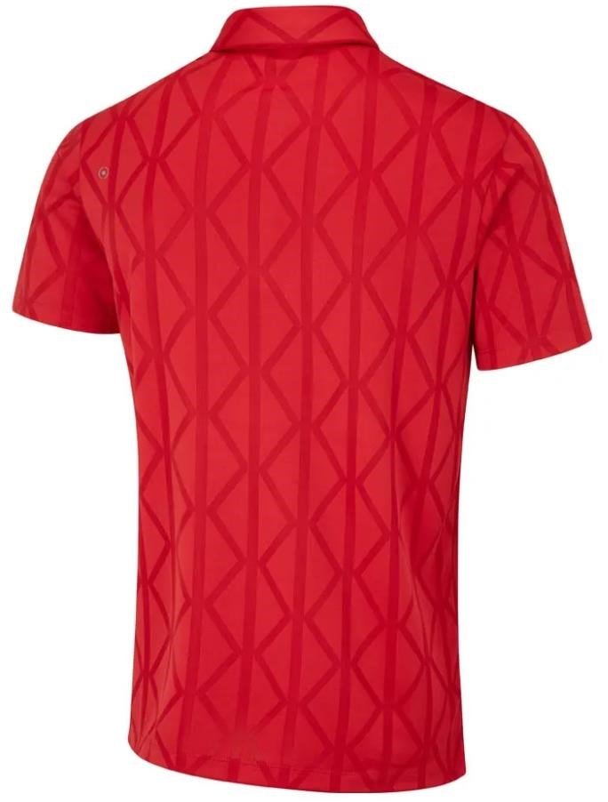 PING Lenny Jacquard herr polo, rich red
