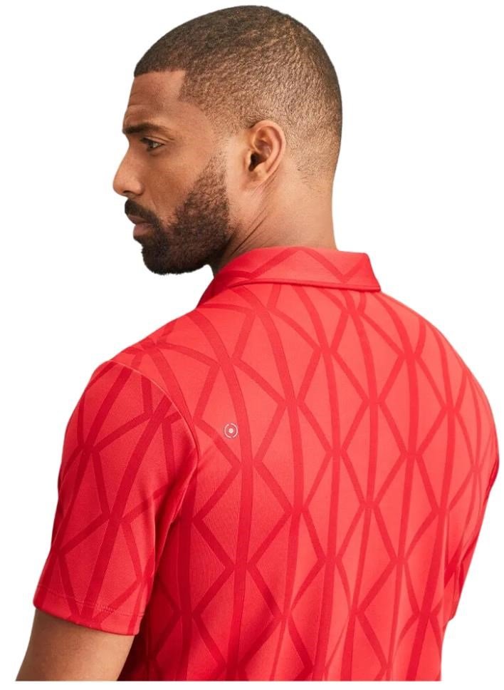 PING Lenny Jacquard herr polo, rich red