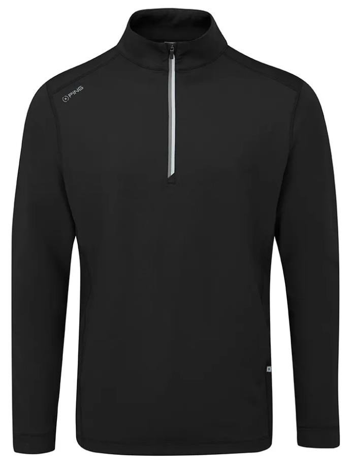 PING Latham Half Zip herr midlayer, svart