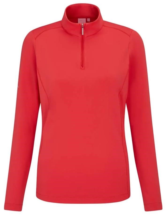 PING Aveline Half Zip damtröja med lång ärm, cayenne