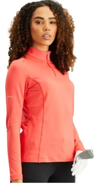 PING Aveline Half Zip damtröja med lång ärm, cayenne