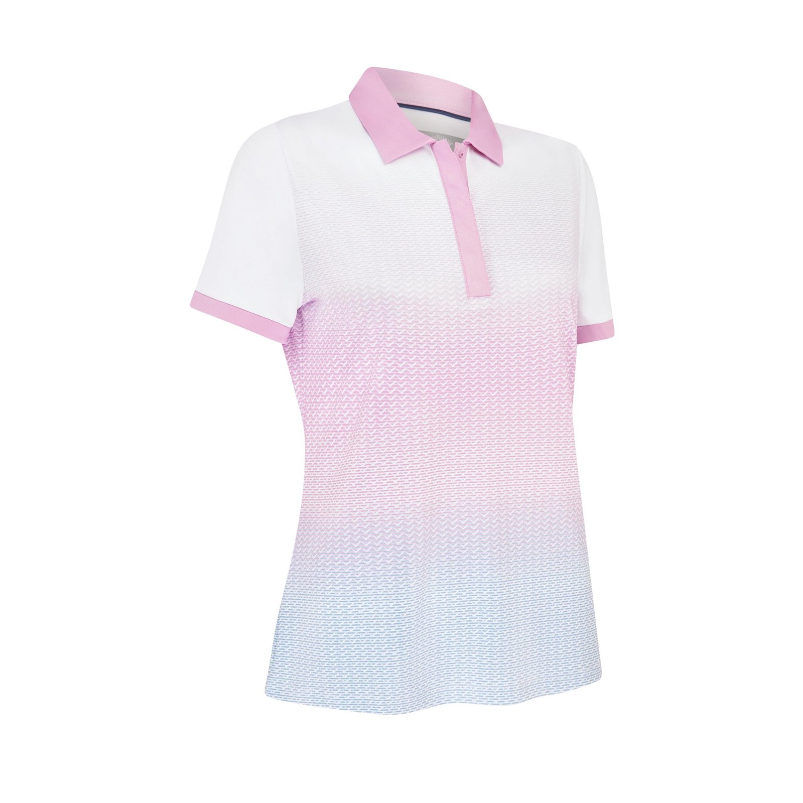 Callaway Chev Gradient Short Sleeve dampolo, brilliant white
