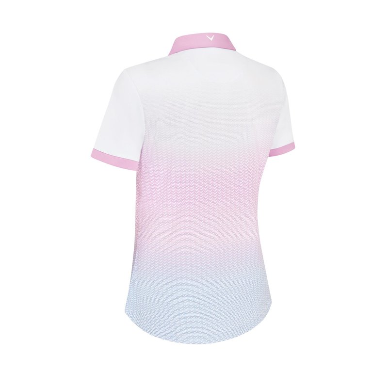 Callaway Chev Gradient Short Sleeve dampolo, brilliant white