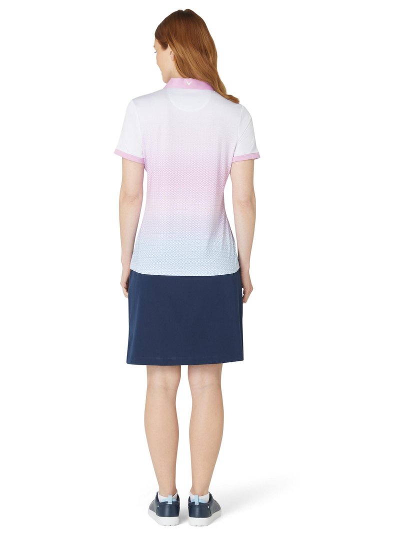Callaway Chev Gradient Short Sleeve dampolo, brilliant white