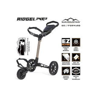 Sun Mountain Ridgeline 3 manuell golfvagn, sand/hunter