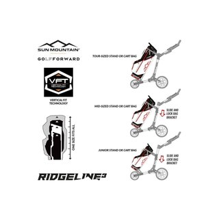 Sun Mountain Ridgeline 3 manuell golfvagn, sand/hunter