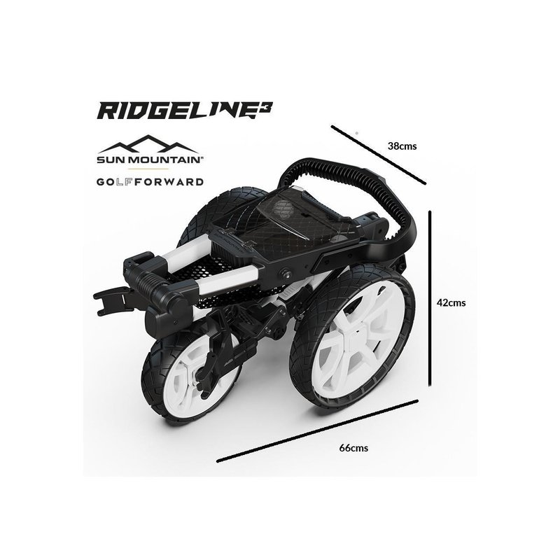 Sun Mountain Ridgeline 3 manuell golfvagn, sand/hunter