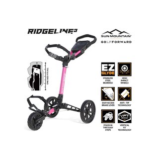 Sun Mountain Ridgeline 3 manuell golfvagn, rosa