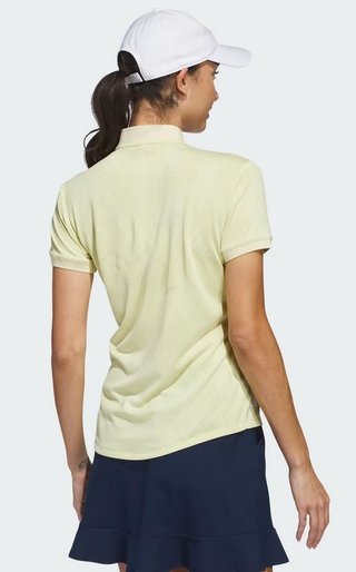 Adidas Ultimate365 Diamond Jacquard dam polo, powder yellow