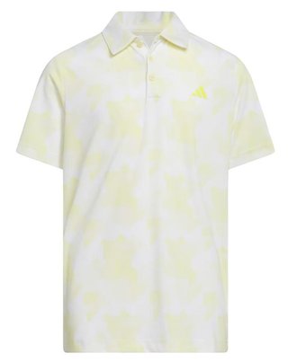 Adidas Printed Scripted junior polo, vit/powder yellow