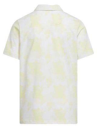 Adidas Printed Scripted junior polo, vit/powder yellow