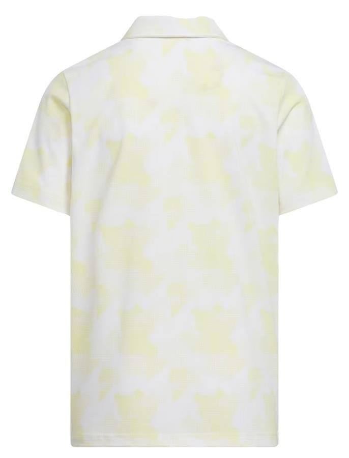 Adidas Printed Scripted junior polo, vit/powder yellow