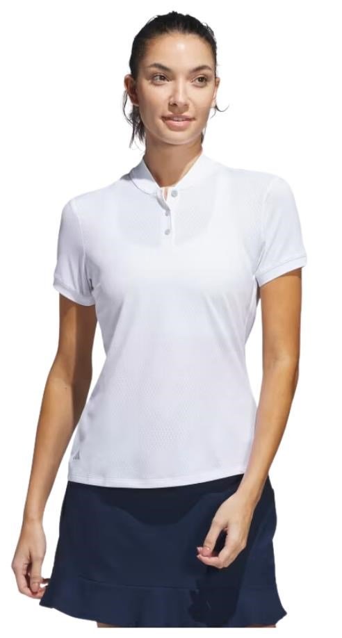 Adidas Ultimate365 Diamond Jacquard dam polo, vit