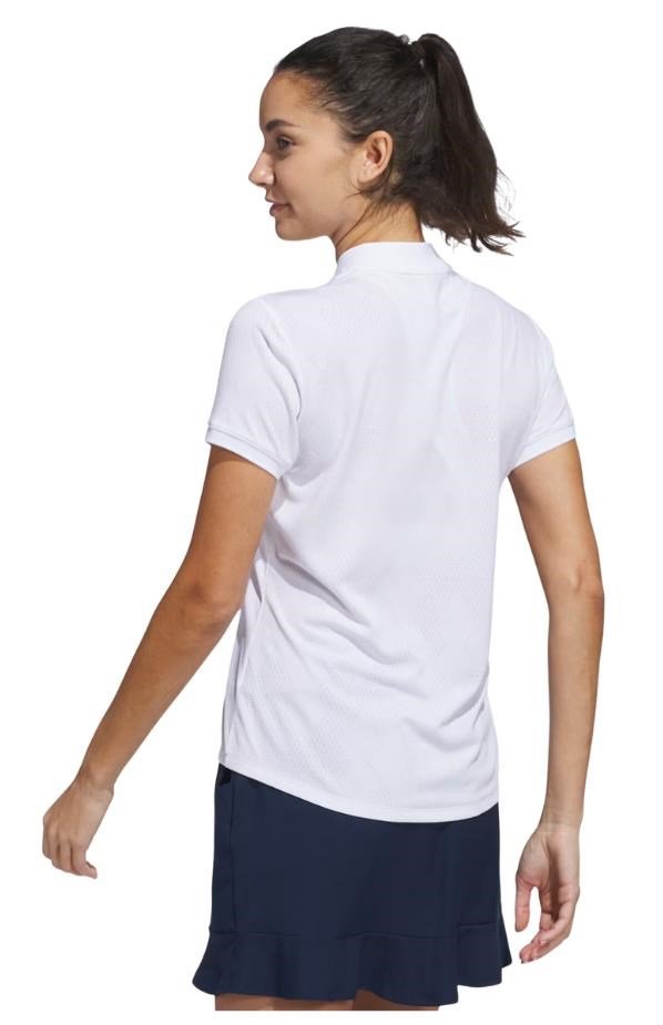 Adidas Ultimate365 Diamond Jacquard dam polo, vit