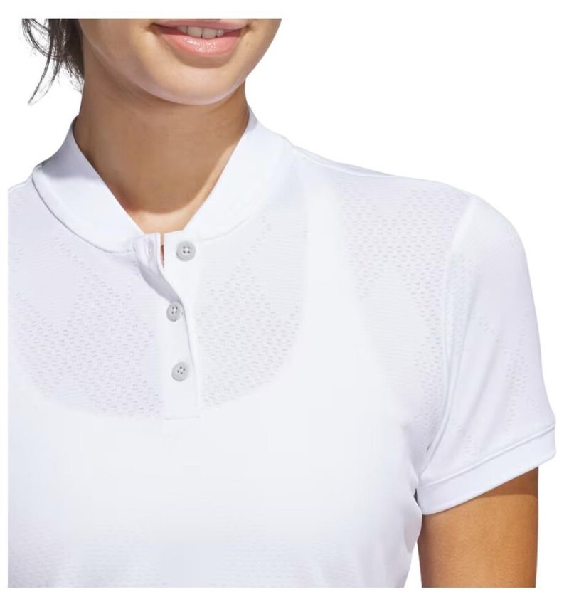 Adidas Ultimate365 Diamond Jacquard dam polo, vit