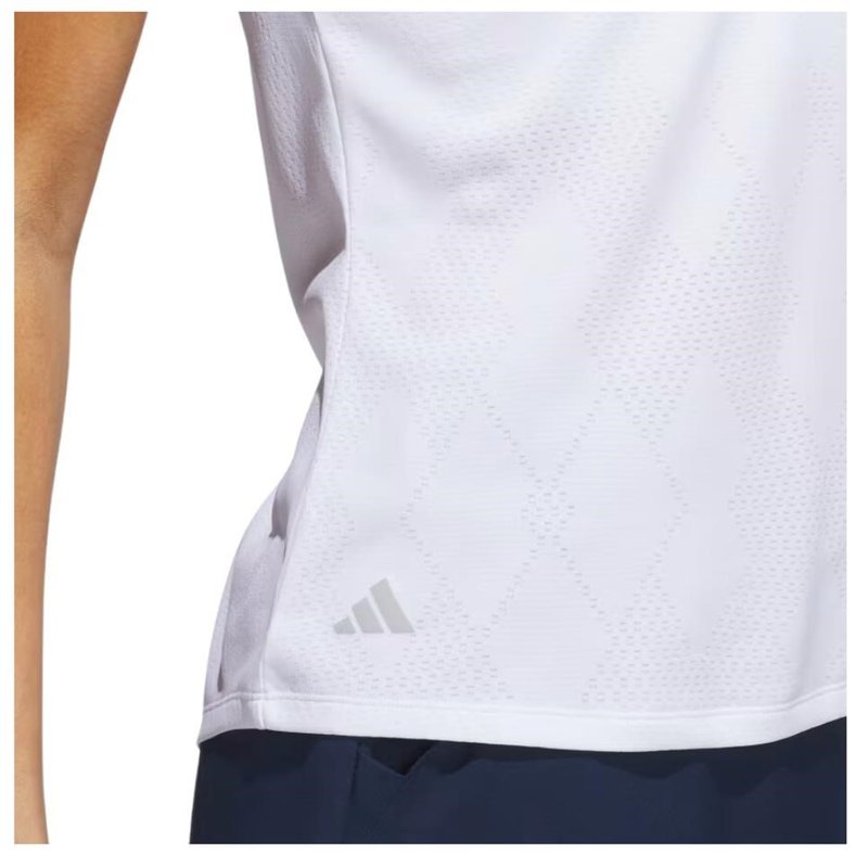 Adidas Ultimate365 Diamond Jacquard dam polo, vit