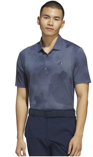 Adidas Tour Printed Mesh herr polo, collegiate navy/preloved ink