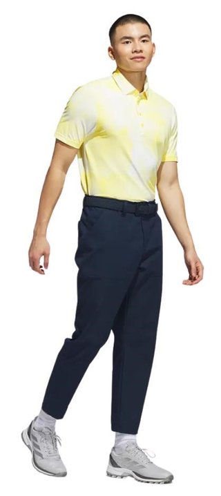 Adidas Ultimate365 Tour Printed herr polo, white/powder yellow