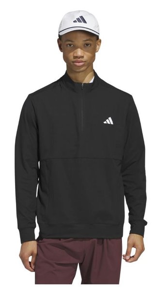 Adidas Tour 1/4-zip herr sweatshirt, svart