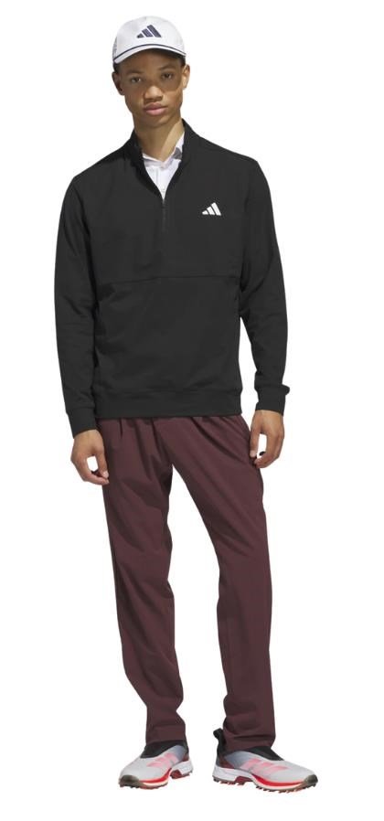 Adidas Tour 1/4-zip herr sweatshirt, svart
