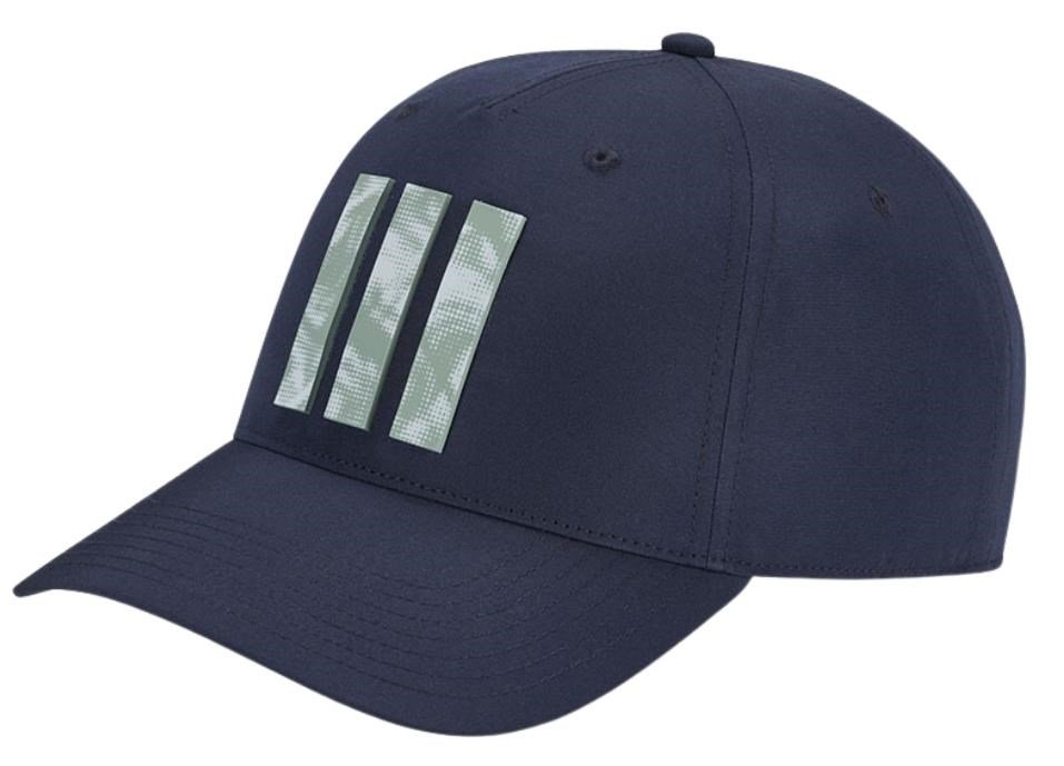 Adidas Tour Three Stripes Print herr golfkeps, svart/putty beige/collegiate navy