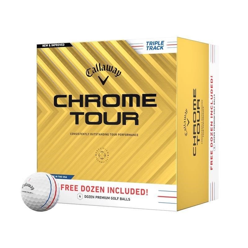 Callaway Chrome Tour Triple Track golfbollar (4 dussin, 48 bollar)