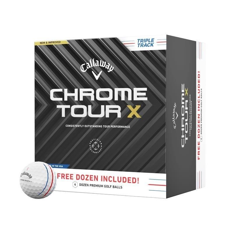 Callaway Chrome Tour X Triple Track golfbollar 2024 (48 bollar, 4 dussin)
