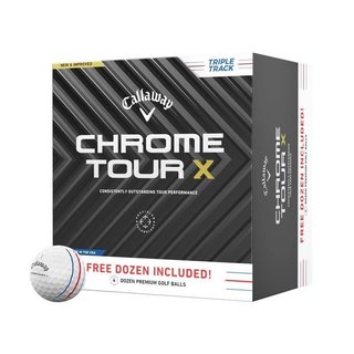 Callaway Chrome Tour X Triple Track golfbollar 2024 (48 bollar, 4 dussin)