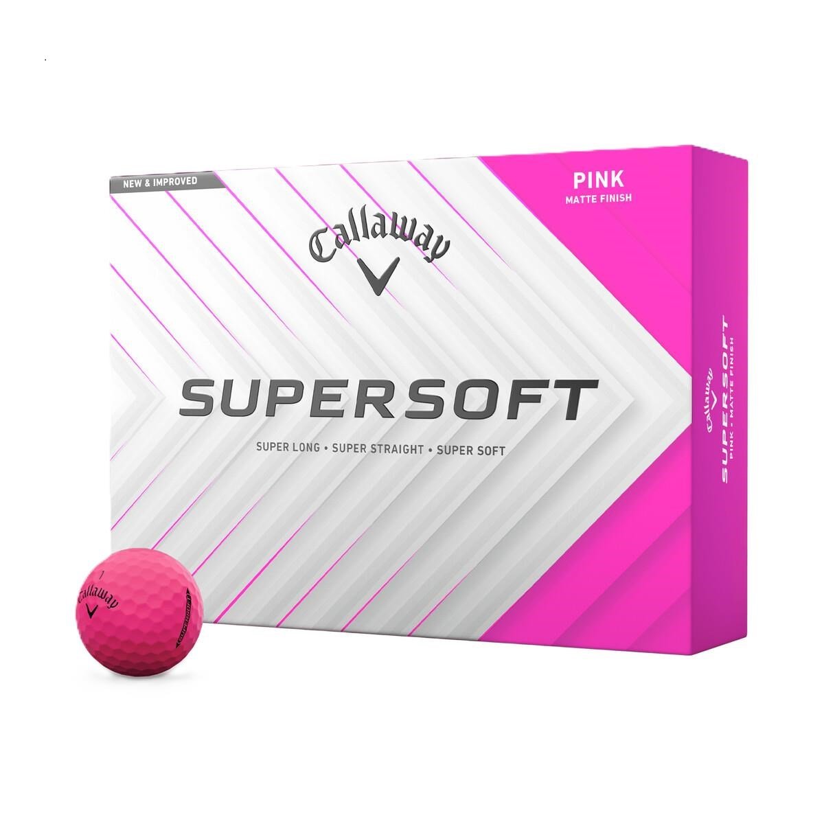 Callaway Supersoft Matte golfbollar, rosa