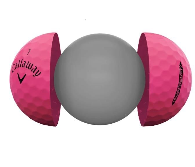 Callaway Supersoft Matte golfbollar, rosa