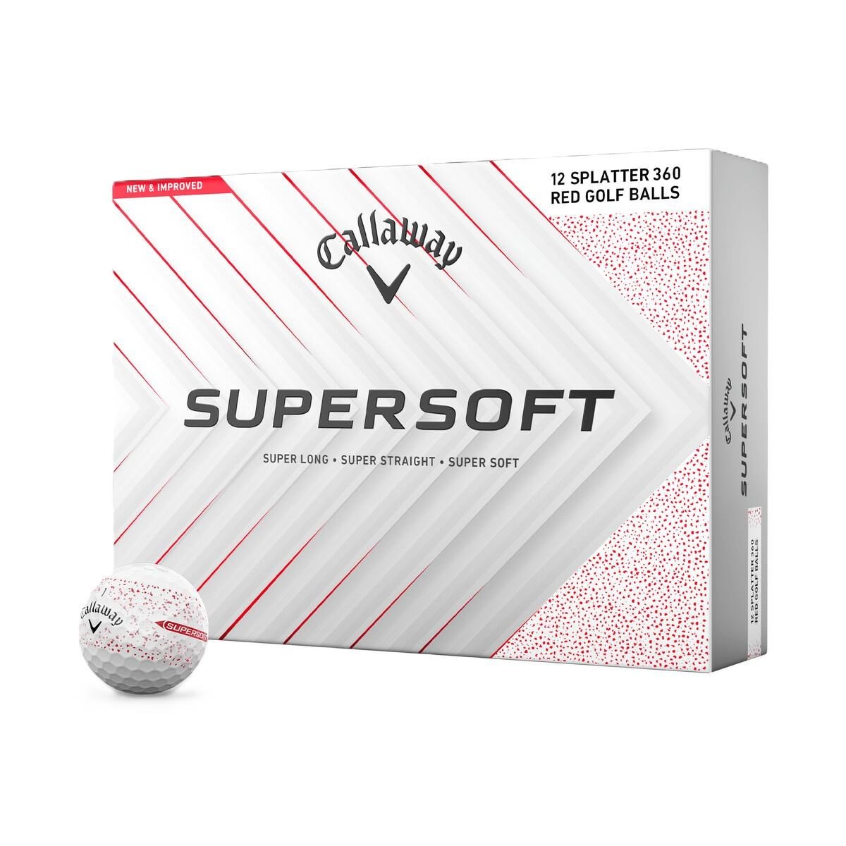 Callaway Supersoft Splatter 360 Red golfbollar