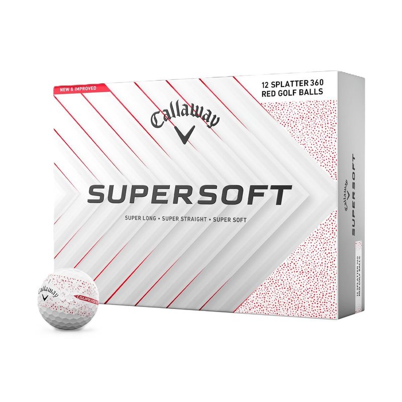 Callaway Supersoft Splatter 360 Red golfbollar