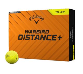 Callaway Warbird Distance+ golfbollar, gula