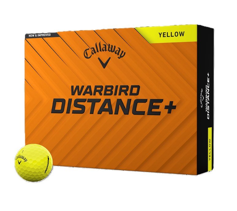 Callaway Warbird Distance+ golfbollar, gula
