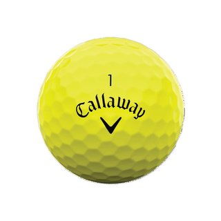 Callaway Warbird Distance+ golfbollar, gula