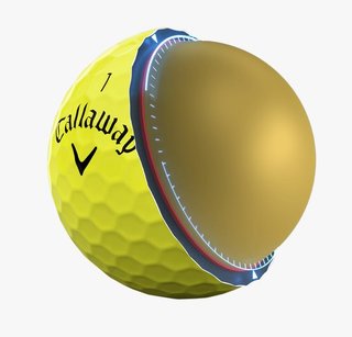 Callaway Warbird Distance+ golfbollar, gula