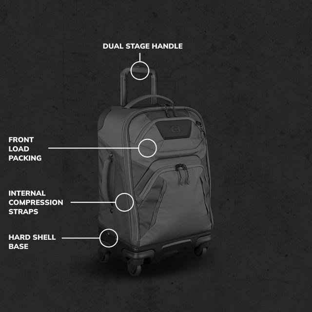 Ogio Renegade 22" 4-Wheel Travel Bag 33L titanium golfbag