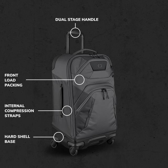 Ogio Renegade 26" 4-Wheel Travel Bag 52L golfbag, titanium