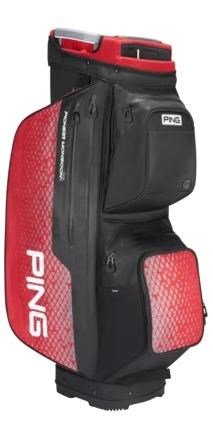 PING Pioneer Monsoon cart bag, svart/röd