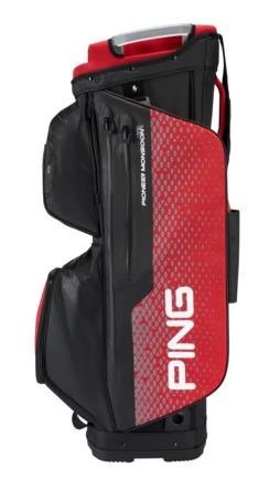 PING Pioneer Monsoon cart bag, svart/röd