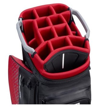 PING Pioneer Monsoon cart bag, svart/röd