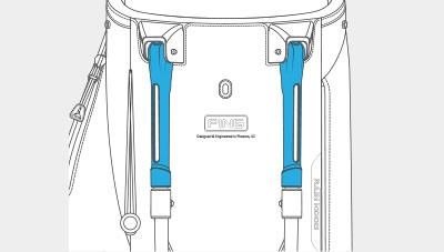 PING Hoofer Monsoon stand bag, black/blue