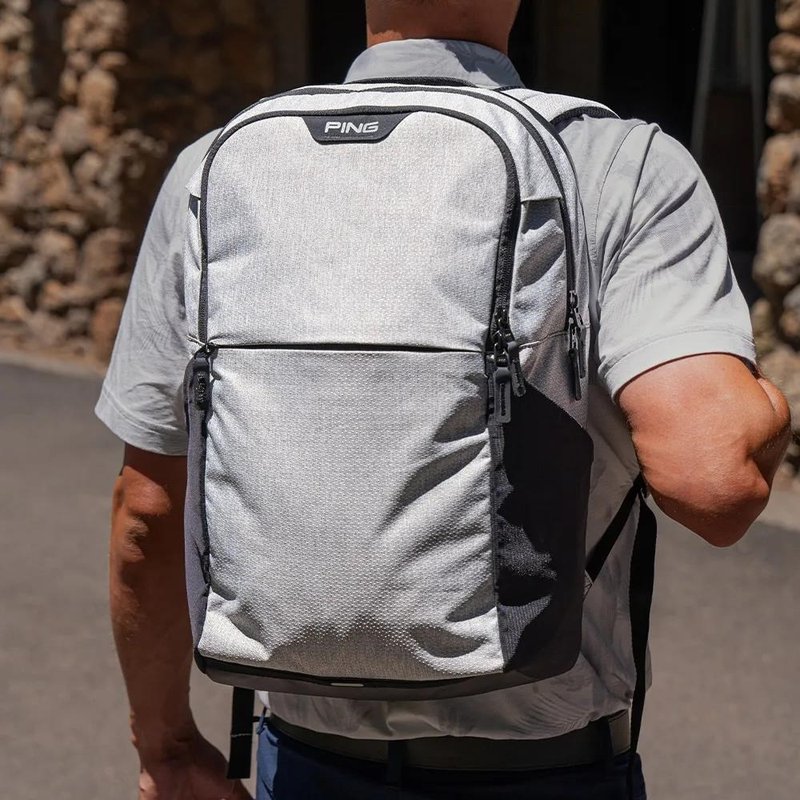 PING Golf Ping Backpack bag, textured heather grey