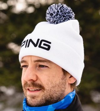 PING Classic Bobble vintermössa, vit